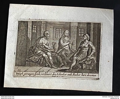 Orig. Kupferstich Bibel Religion von Pieter Hendriksz Schut ca. 1650 aus Genesis - Bild 1 von 2
