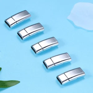5 PIEZAS Cierres de seguridad magnéticos de acero inoxidable hágalo usted mismo para cuerda de pulsera ( ) - Imagen 1 de 11