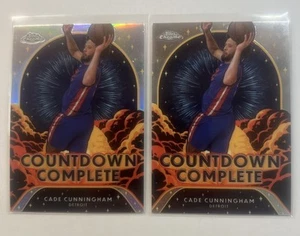 2025 Topps Chrome Cade Cunningham conto alla rovescia base completa e rifrattore (2 carte) - Foto 1 di 2