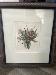Vintage Rick Loudermilk "Clear Vase Seven" gerahmte Radierung signiert 224/500 - Bild 1 von 11