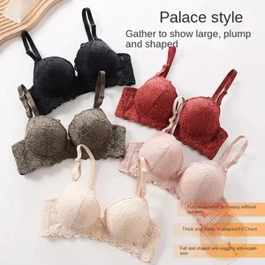 Close-fitting Lace Flower Brassiere Shockproof Seamless Bras Lady Gift - Picture 1 of 17