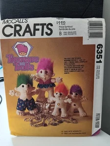 McCall's Crafts 6351 Troll Puppe 2 Größen und Kleidung 11 Zoll und 15 Zoll - Bild 1 von 2