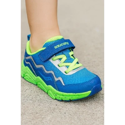 Zapatillas deportivas Saucony Flash A/C 2.0 para niños azul verde talla 4.5 Foto 1 de 4
