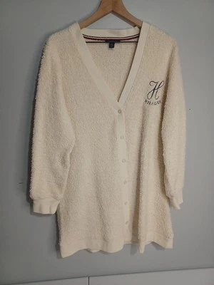 Кардиган унисекс Tommy Hilfiger белый размер M на пуговицах с вышивкой (N4) - Изображение 1 из 4