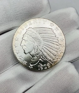 1929 Indian Head Design 1/2 oz .999 Fine Silver Round Golden State Mint - Picture 1 of 2