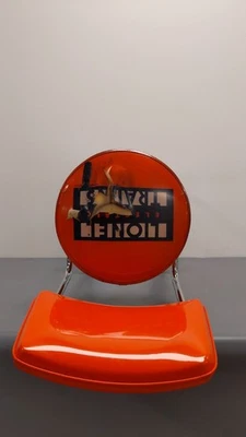 Banqueta Lionel Classic laranja top bar com costas EX - Imagem 1 de 4