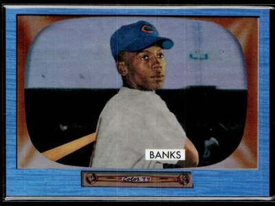 2013 Bowman Chrome safira azul reimpressão Ernie Banks Chicago Cubs #242 - Imagem 1 de 2