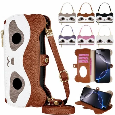 Zip Wallet Flip Leather Strap Case For Google Pixel 9a 8a 7 8 6 9 Pro 5a 5 XL 4  - Image 1 of 4