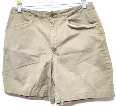 Pantalones Cortos Chinos para Mujer Ciervo Blanco Talla 8 Verde Elastizados Retro Preppy Verano Informal Foto 1 de 4