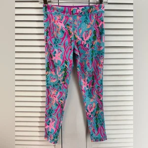 Lilly Pulitzer size 7 Luxletic legging Pants in Pink and Blue - Picture 1 of 5