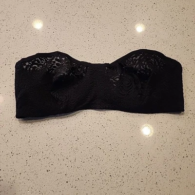 Wacoal Bra 36C Black Underwire Unlined Strapless *no Straps 85425 Lace - Image 1 of 2