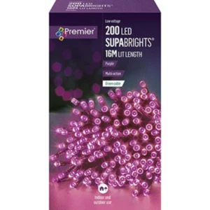 Premier PURPLE Supabrights Christmas Lights 16mtr 200 LED - Picture 1 of 2
