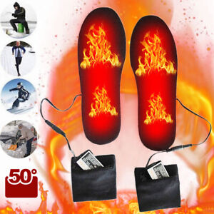 USB Elektrisch Beheizte Schuheinlagen Fußaufladung Winter Heizung Fußwärmer Pad