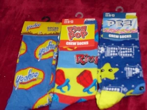 NEW PEZ Ring Pop Yoohoo Adults Size 6-13 Crew Socks Men's Women's Unisex - Picture 1 of 2