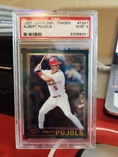 Albert Pujols  2001 Topps Chrome Traded Rookie Card Rc #T247 PSA 9 (Mint) 
