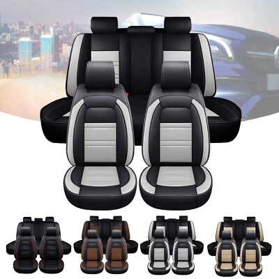 For Nissan Rogue 2010-2023 Car 5 Seat Covers Full Set PU Leather Cushion Pad Mat Foto 1 de 4