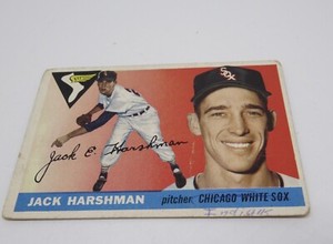 Jack Harshman	1955 Chicago WHITE SOX PITCHER Topps #104 MLB Baseball Card