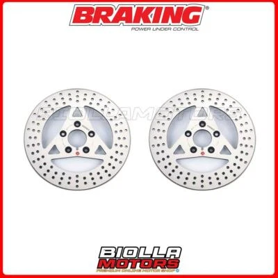 KIT DISCHI FRENO ANTERIORE BRAKING HARLEY DAVIDSON FLTR/I ROAD GLIDE 1450 1999 - Foto 1 de 4