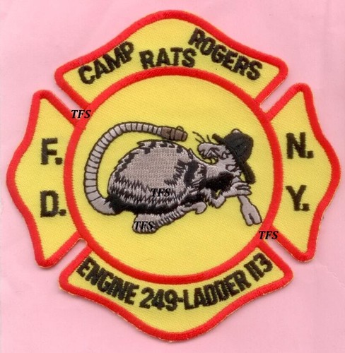 New York City Fire Dept Engine 249 Ladder 113 Patch - Camp Rogers Rats ...