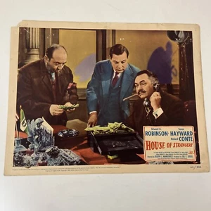 HOUSE OF STRANGERS ORIGINAL 1949 FILM NOIR LOBBY CARD w/EDWARD G. ROBINSON  - Picture 1 of 10
