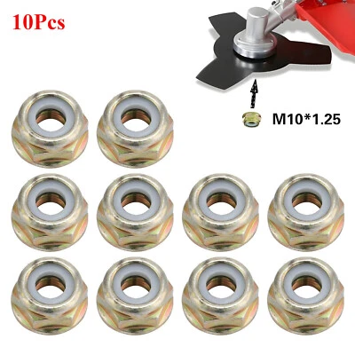 Tuerca de hoja de rosca izquierda M10x1,25 10 piezas para recortadora de cepillo cortadora Foto 1 de 4