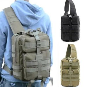 Zaino borsa petto tattico uomo Molle tracolla imbracatura messenger tracolla - Foto 1 di 13