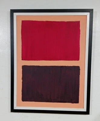 PRECIOSO ÓLEO SOBRE LIENZO MARCA ROTHKO FECHADO CIRCA 1960 CON MARCO EN BUEN ESTADO Foto 1 de 3