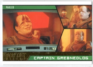 STAR TREK 2014 ALIENS BASE GOLD PARALLEL INSERT 19 CAPT. GREBNEDLOG #D 085/100 - Picture 1 of 2