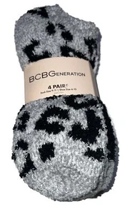 BCBG Socks Women’s 9-11 Pack Of 4 Winter Fuzzy Low Cut Socks Multicolor - Picture 1 of 9