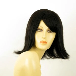 wig for women 100% natural hair black ref CORALIE 1B PERUK - Picture 1 of 8