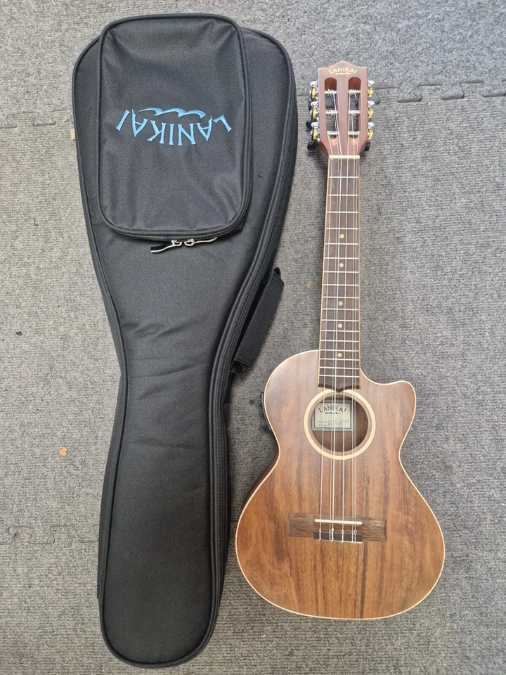Lanikai ACST-6CET Electro-acoustic Tenor Ukulele uke & gigbag New. Free shipping - Image 1 of 4