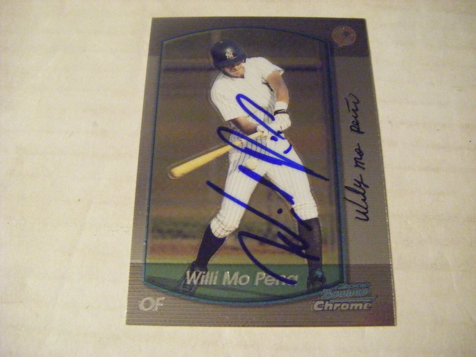 WILY MO PENA signed RC YANKEES 2000 Bowman Chrome baseball card AUTO Autographed - Image 1 of 1