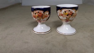 Royal Albert 2 Single Egg Cups "Derby" Heirloom Bone China Stamp England - Picture 1 of 8