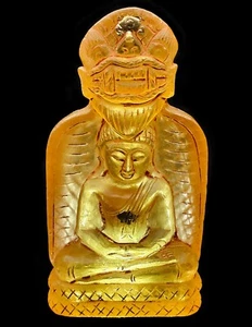 Nak Prok Yellow Naga Eye Gem Leklai Kru Hod Holy Collection Statue Amulet #CK694 - Picture 1 of 7