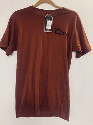 Camiseta gráfica marrón manga corta Coors Light para hombre - talla pequeña nueva con etiquetas Foto 1 de 4