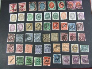 53 x Briefmarke, DR Deutsches Reich, Inflation Dienstmarke - Bild 1 von 5