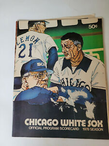 White Sox official program and scorecard with autographs 1978