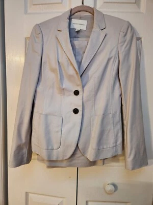 Blazer Banana Republic Para Mujer 3 Piezas Beige Elastizado Traje Chaqueta Falda y Pantalones Foto 1 de 4