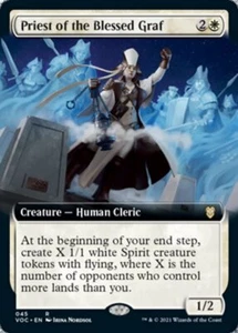 Extended Art PRIEST OF THE BLESSED GRAF mtg NM Commander Crimson Vow Rare - Picture 1 of 1
