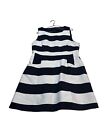 Portmans Womens Black White Striped Sleeveless Dress Size 16 Good Condition