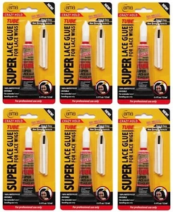 6Pc BMB Super Lace Glue Tube For Lace Wigs Crazy Hold 100% Waterproof Glue 0.4oz - Picture 1 of 2