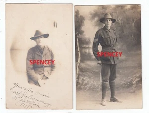 Prisoner of War OLD WWI photo POSTCARDS Western Australian Lt Halvorsen 51st BN - Picture 1 of 4