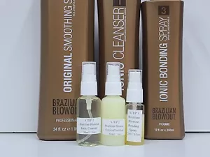 Brazilian Blowout Ionic Cleanser/Solution/Spray 1,2&3 STEPS (1oz) Full Set - Picture 1 of 2