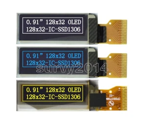 0.91 inch SPI 128x32 White/Blue OLED LCD Display Module 14PIN For Arduino - Picture 1 of 9