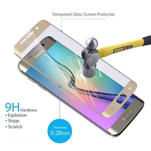 3D Curved Samsung Galaxy S6,S7 Edge Full Cover Tempered Glass Screen Protector  - Picture 1 of 11