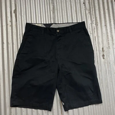 Volcom Frickin Chino Shorts Mens 30 black bermuda walking poly cotton - Image 1 of 4