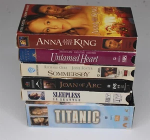 Drama VHS Lot of 6 Movies Titanic Sleepless In Seattle - Picture 1 of 3