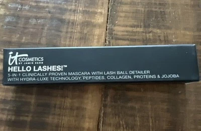 Máscara de pestañas voluminizadora It Cosmetics HELLO LASHES 5 en 1 0,33 oz negra, nueva Foto 1 de 3