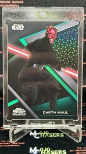 DARTH MAUL - 2022 Topps Chrome Black Star Wars Green Refractor /99 - Picture 1 of 2