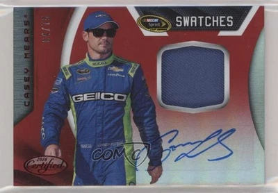 2016 Certified Sprint Cup Signature Swatches Mirror Red /75 Casey Mears Auto - Image 1 of 2